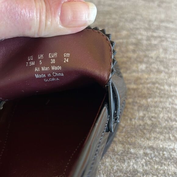 Franco Sarto Gloria Black Patent Leather Loafer Womens Sz 7.5 M - Picture 7 of 7